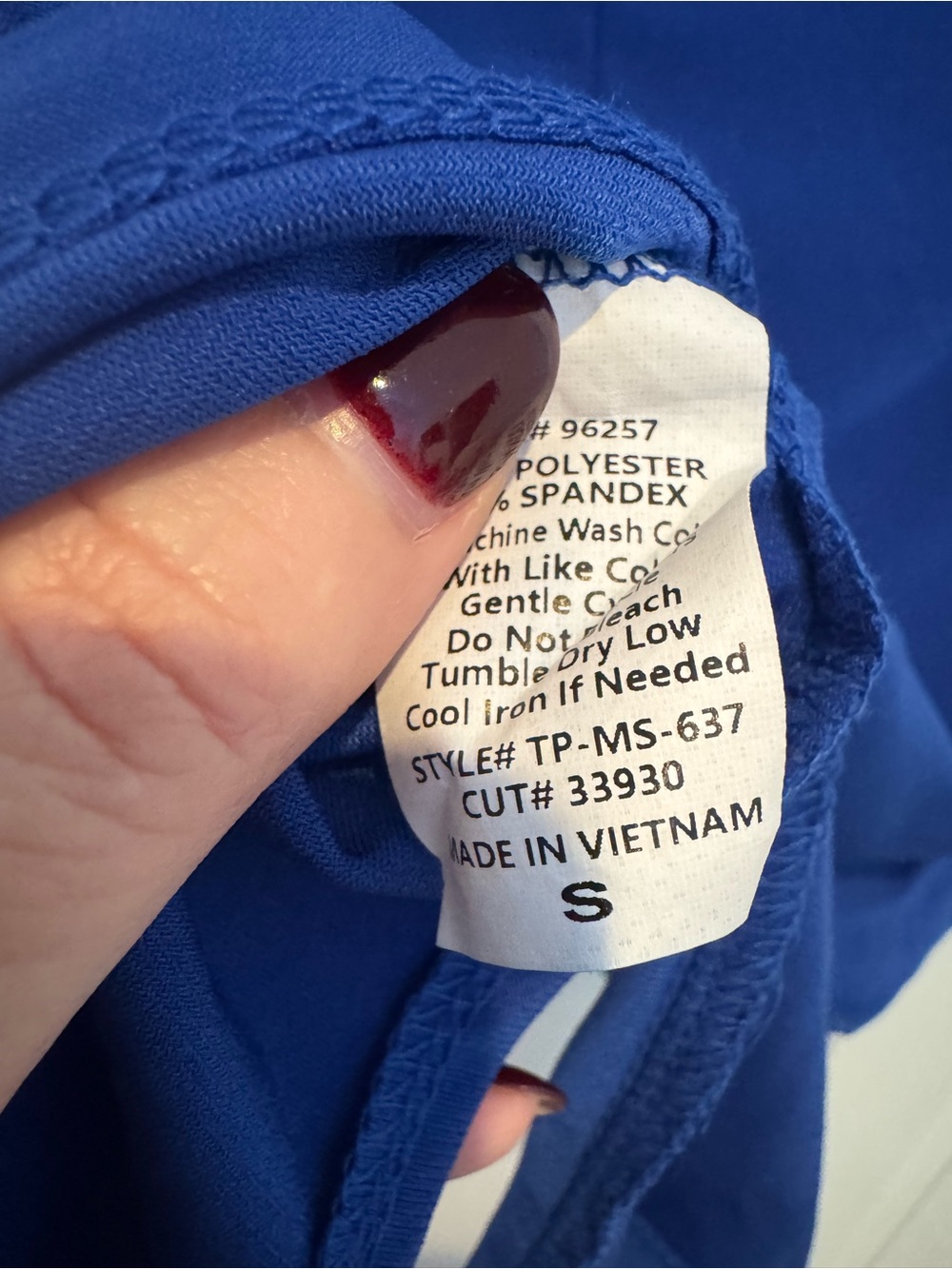 Cobalt Blue Caged Shoulder Top Small - Picture 6 of 6